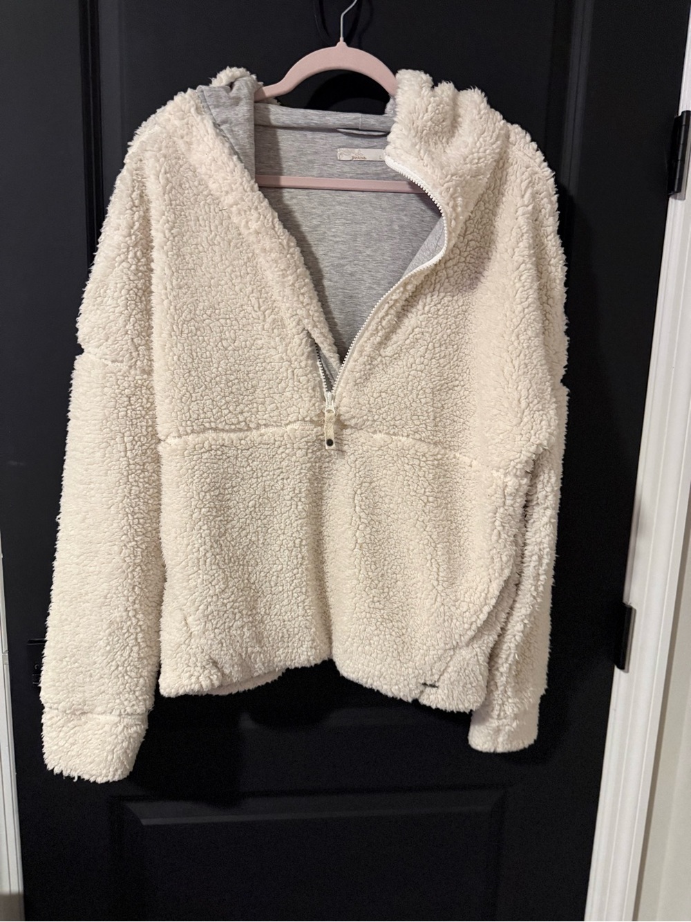 Cozy Cream Sherpa Half-Zip Hoodie